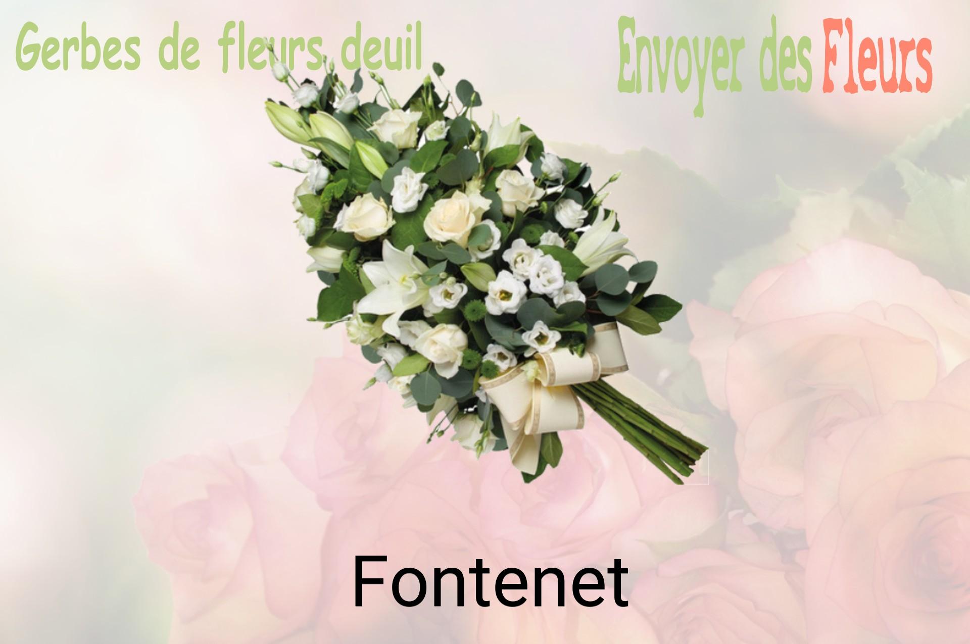 Gerbe de fleurs de deuil livrée à Fontenet